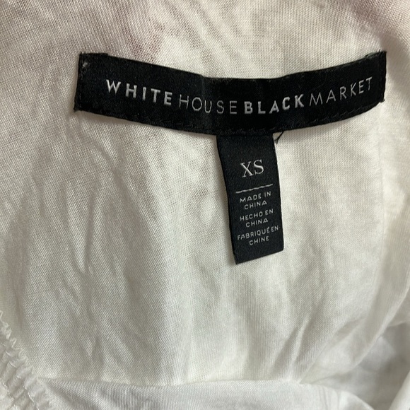 White House Black Market white Lace cold shoulder blouse women’s size - Picture 6 of 6